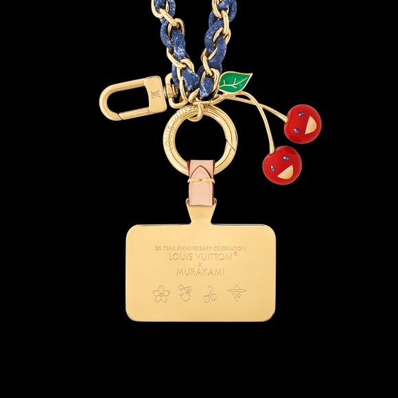 Louis Vuitton x Murakami Denim Cherry Phone Holder - Picture 2 of 11